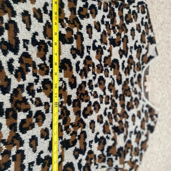 Philosophy Womens Brown Shirt Cheetah Print Long Sleeve Crew Neck Size s - Picture 4 of 11
